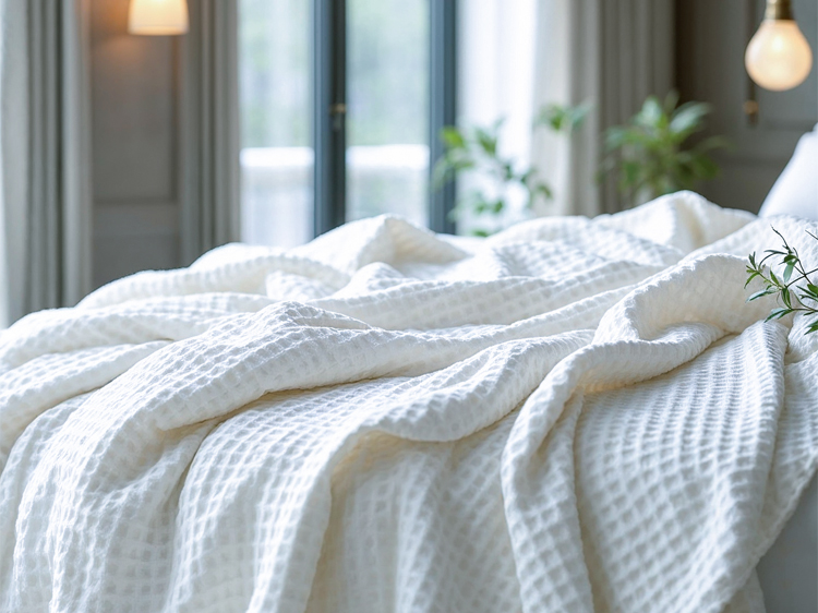 Waffeldecke aus Baumwolle