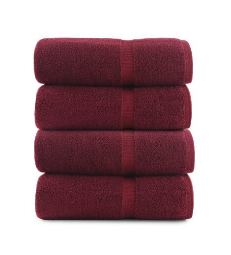 Bath towels Belem cherry color