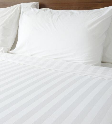Swiss stripe satin sheet