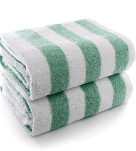 Green cabana towels