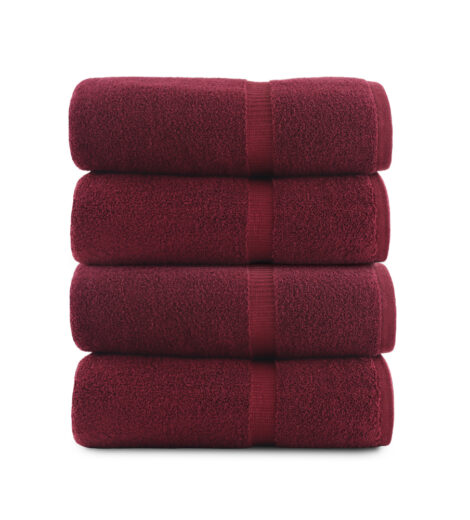 Bath towels Belem cherry color