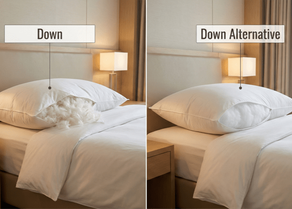 Down Vs Down Alternative Pillows Which is Best for Hotels