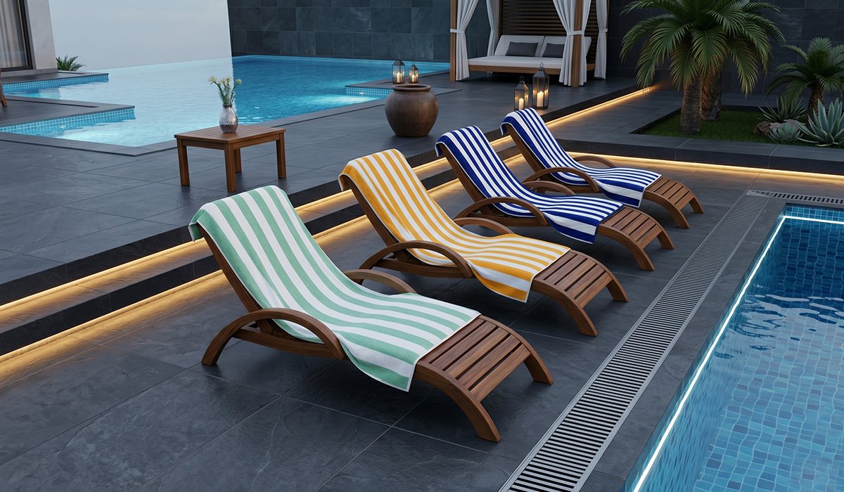 Cabana Stripe Pool Towels