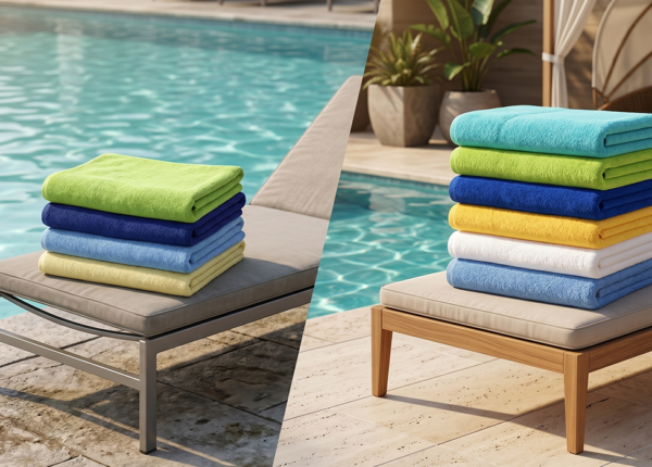 Comparing ACME's Economy vs. Luxury Solid Color Pool Towels