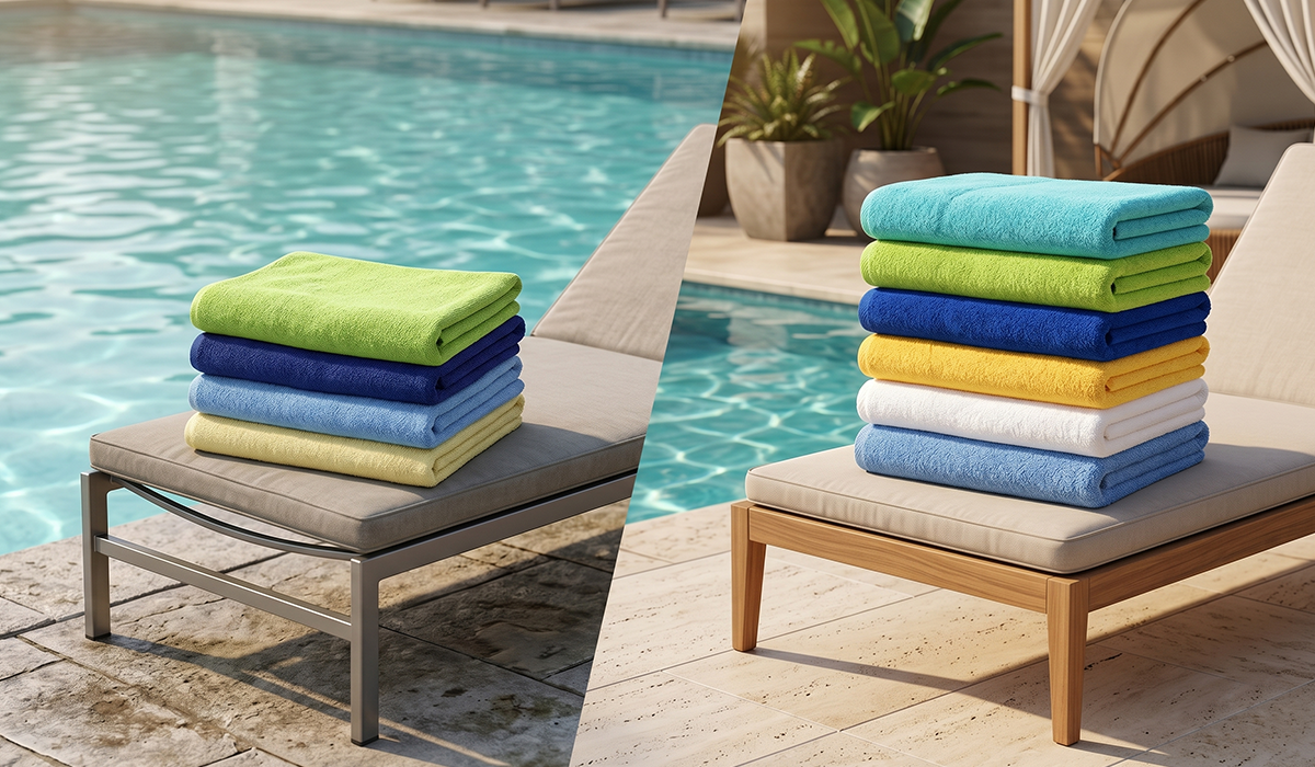 Comparing ACME's Economy vs. Luxury Solid Color Pool Towels