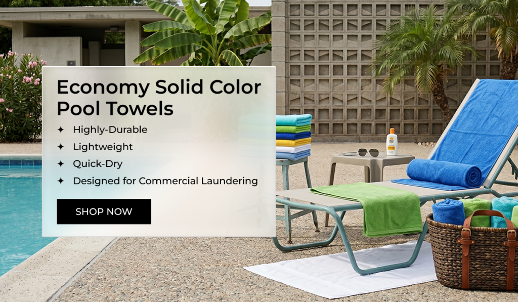 Economy Solid Color Pool Towels