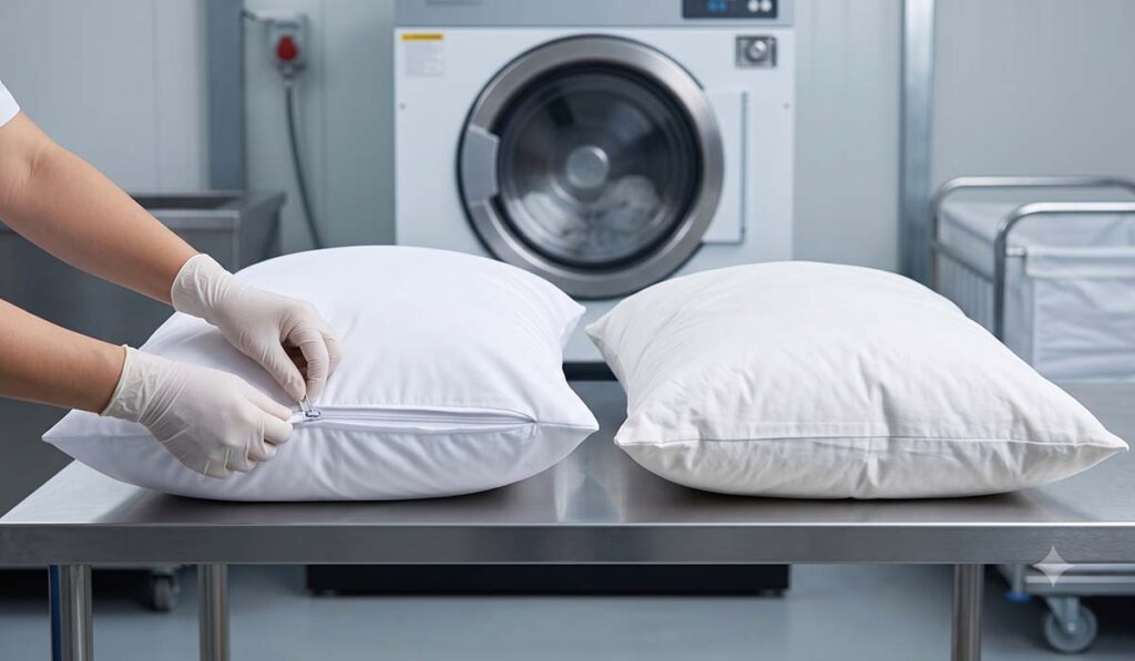 How Pillow Protectors Extend the Life of Commercial Pillows